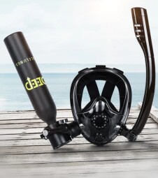 DIDEEP Mini potápěčská nádrž s protimaskou, 0,5L potápěčská přenosná sada plic, podvodní dýchací systém pro rodinu